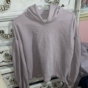 Lavender Abercrombie & Fitch Puffy Sleeve Hoodie